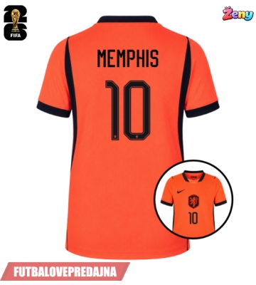 Lacne Ženy Futbalové dres Holandsko Memphis Depay #10 MS 2026 Krátky Rukáv - Domáci